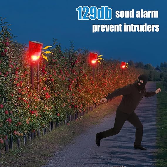 Alarme solaire 110db - Lampe de sécurité étanche à capteur de mouvement IP65 – Image 3