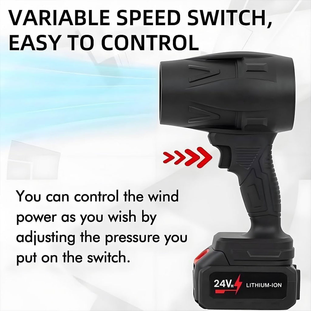 Souffleur à Jet Turbo Portable avec Batterie Lithium 24V – Image 3