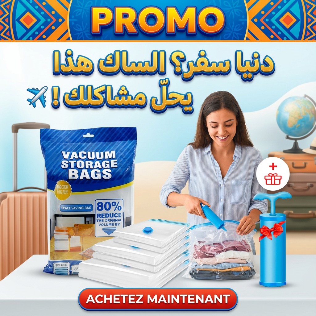 Pack 6 sac de rangement de vêtements