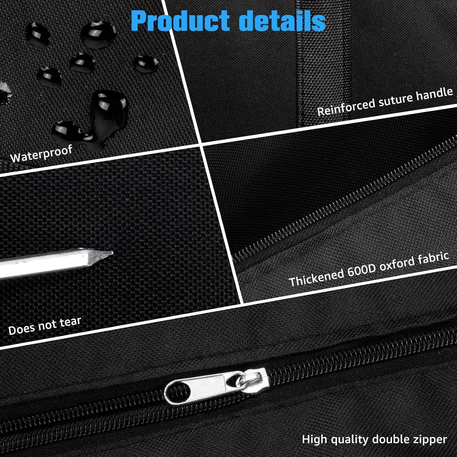 Grand sac de rangement noir – Image 4