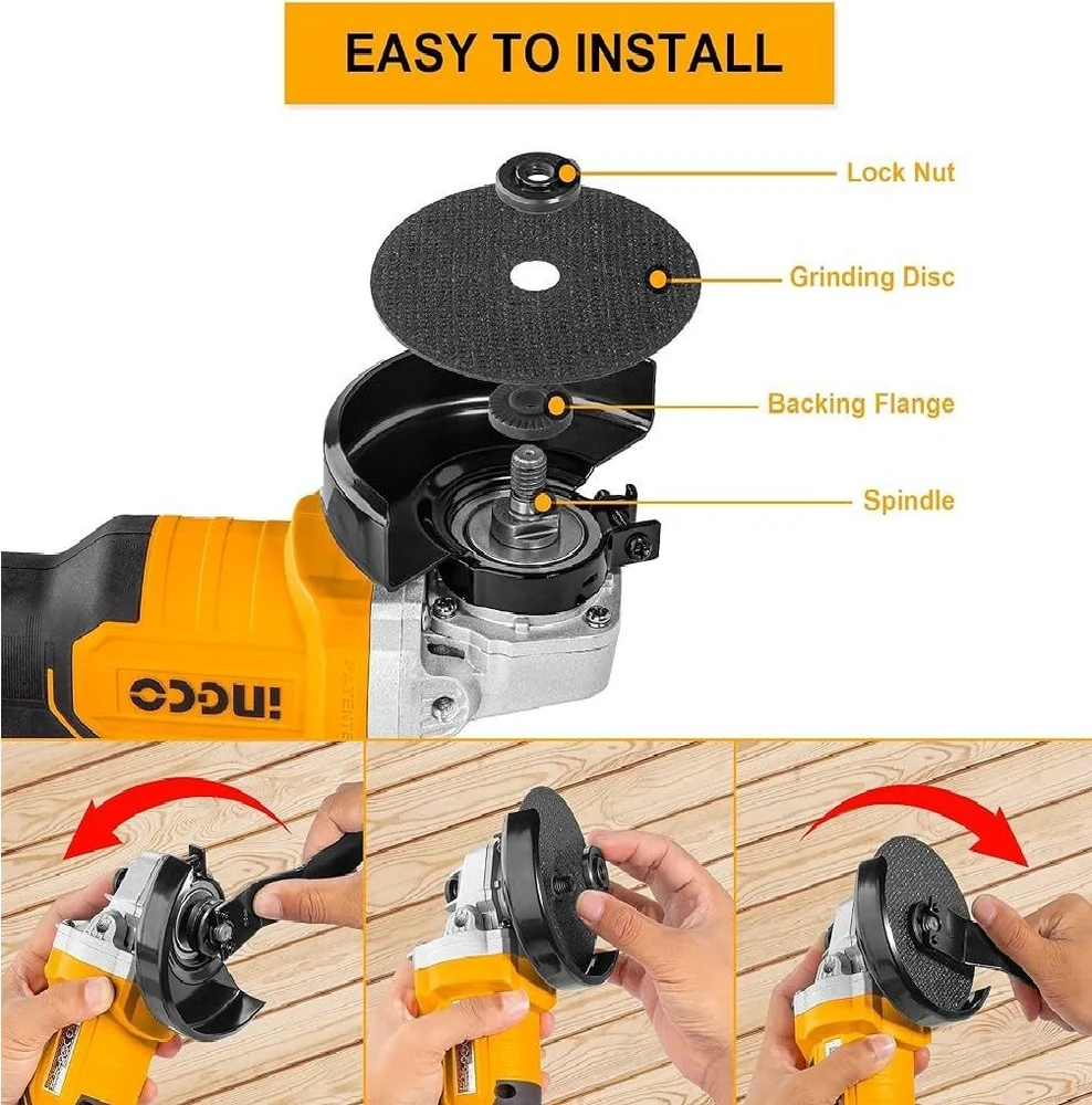 meuleuse d'angle sans fil Ingco – Image 2