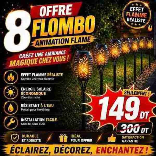 8 Flambos Flame LED à Effet Flamme Réaliste