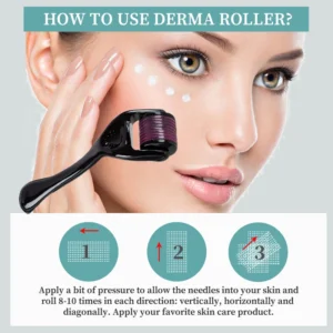 Derma Roller pour la Croissance des Cheveux et de la Barbe MicroAiguille en Titane