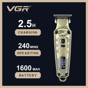 Tondeuse Cheveux Professionnelle Rechargeable avec Vitesses Turbo Réglables