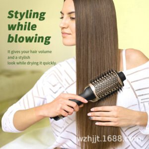 Peigne à air chaud multifonction 4-en-1 – Sèche-cheveux, lisseur et boucleur 2000 W